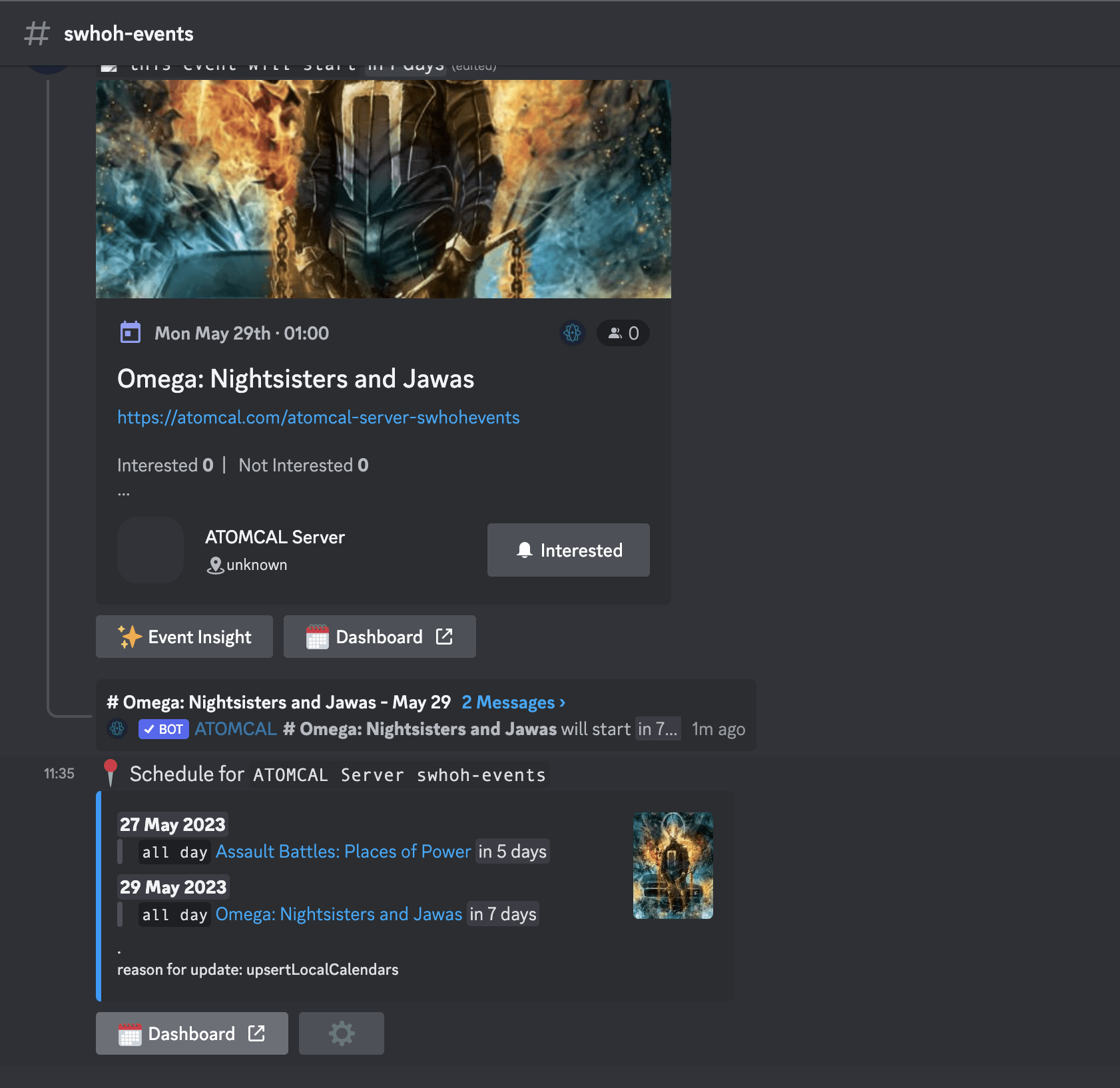 Scheduled Events – Discord
