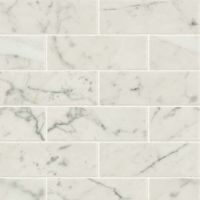 Classic 2.0 2" x 6" Floor and Wall Mosaic in Bianco Carrara