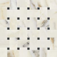 Classic 2.0 2" x 2" Floor and Wall Mosaic in Calacatta Oro