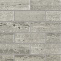 Classic 2.0 2" x 6" Floor and Wall Mosaic in Travertino Grigio
