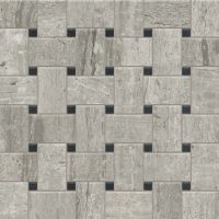 Classic 2.0 2" x 2" Floor and Wall Mosaic in Travertino Grigio