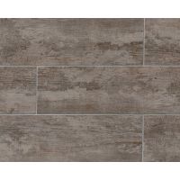 Vintage 8" x 24" x 3/8" Floor and Wall Tile in Black Oak