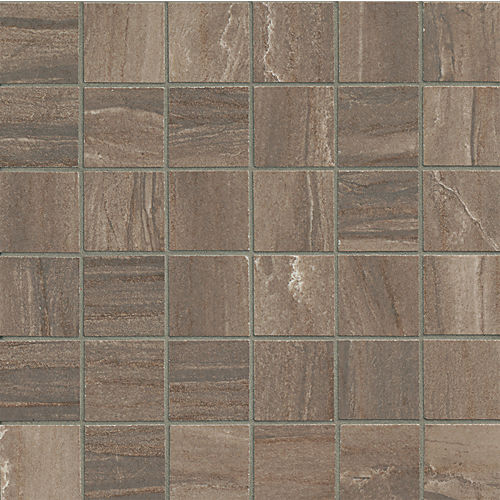 Athena 2" x 2" Floor and Wall Mosaic in Cliff
