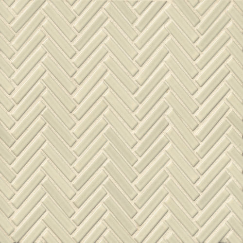 90 1/2" x 2" Floor and Wall Mosaic in Off White
