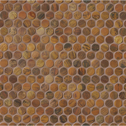 Acadia 3/4" x 3/4" Wall Mosaic in Islesford Copper
