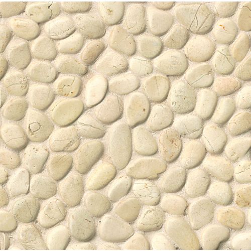 Hemisphere Floor and Wall Mosaic in Bali White