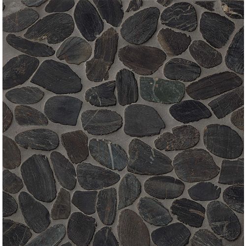 Hemisphere Floor and Wall Mosaic in Panther Black