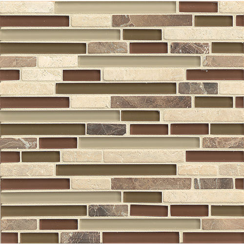 Eclipse Wall Mosaic in Merlot