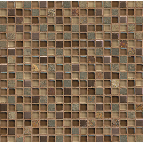 Elume 5/8" x 5/8" Wall Mosaic in Chestnut