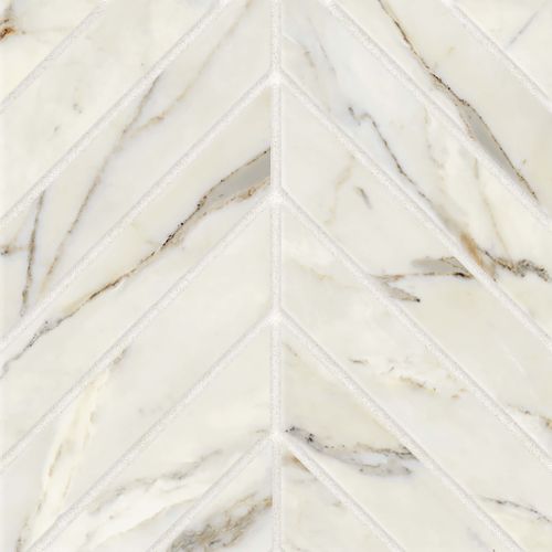Classic 2.0 2" x 2" Floor and Wall Mosaic in Calacatta Oro