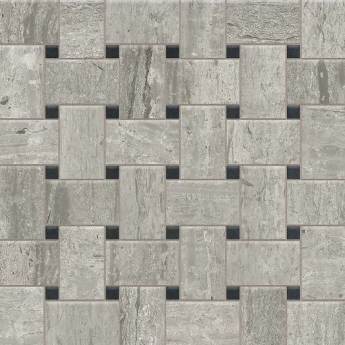 Classic 2.0 2" x 2" Floor and Wall Mosaic in Travertino Grigio