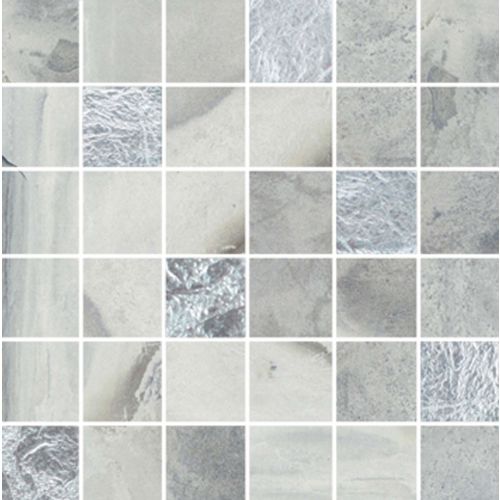 Raja Slate 2" x 2" Floor & Wall Mosaic in Himachel White