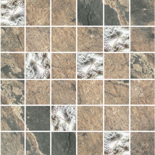 Raja Slate 2" x 2" Floor and Wall Mosaic in Vijay Sand