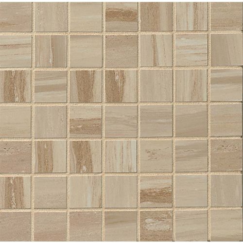 Rose Wood 1-1/2" x 1-1/2" Floor & Wall Mosaic in Camel