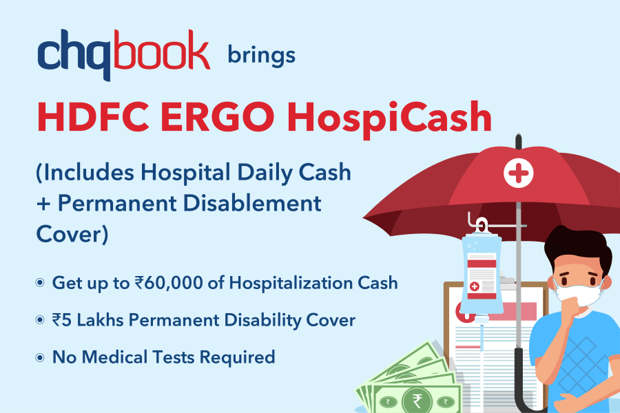 Chqbook brings HDFC ERGO HospiCash