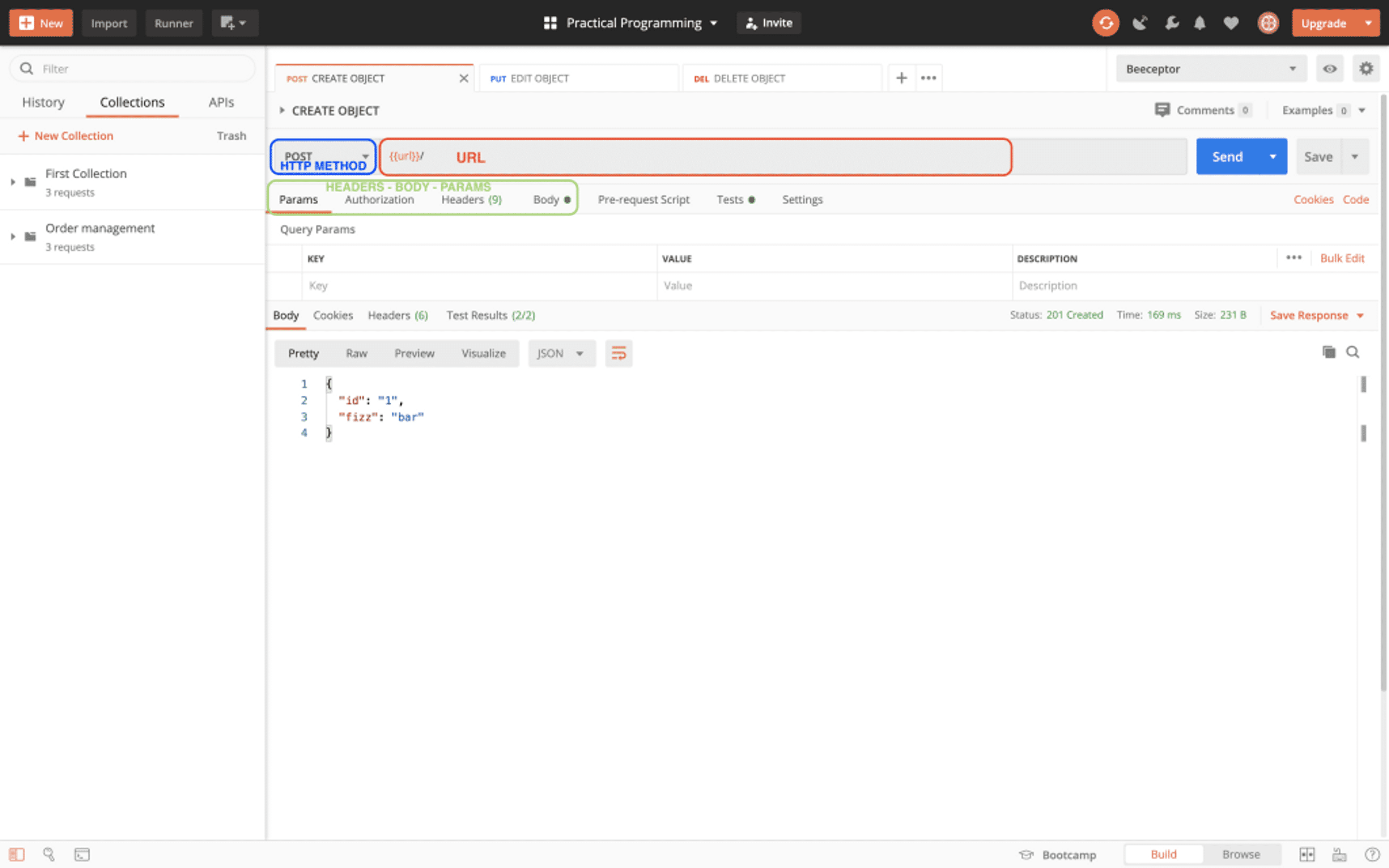 Postman permet d'effectuer des requêtes HTTP via une interface graphique