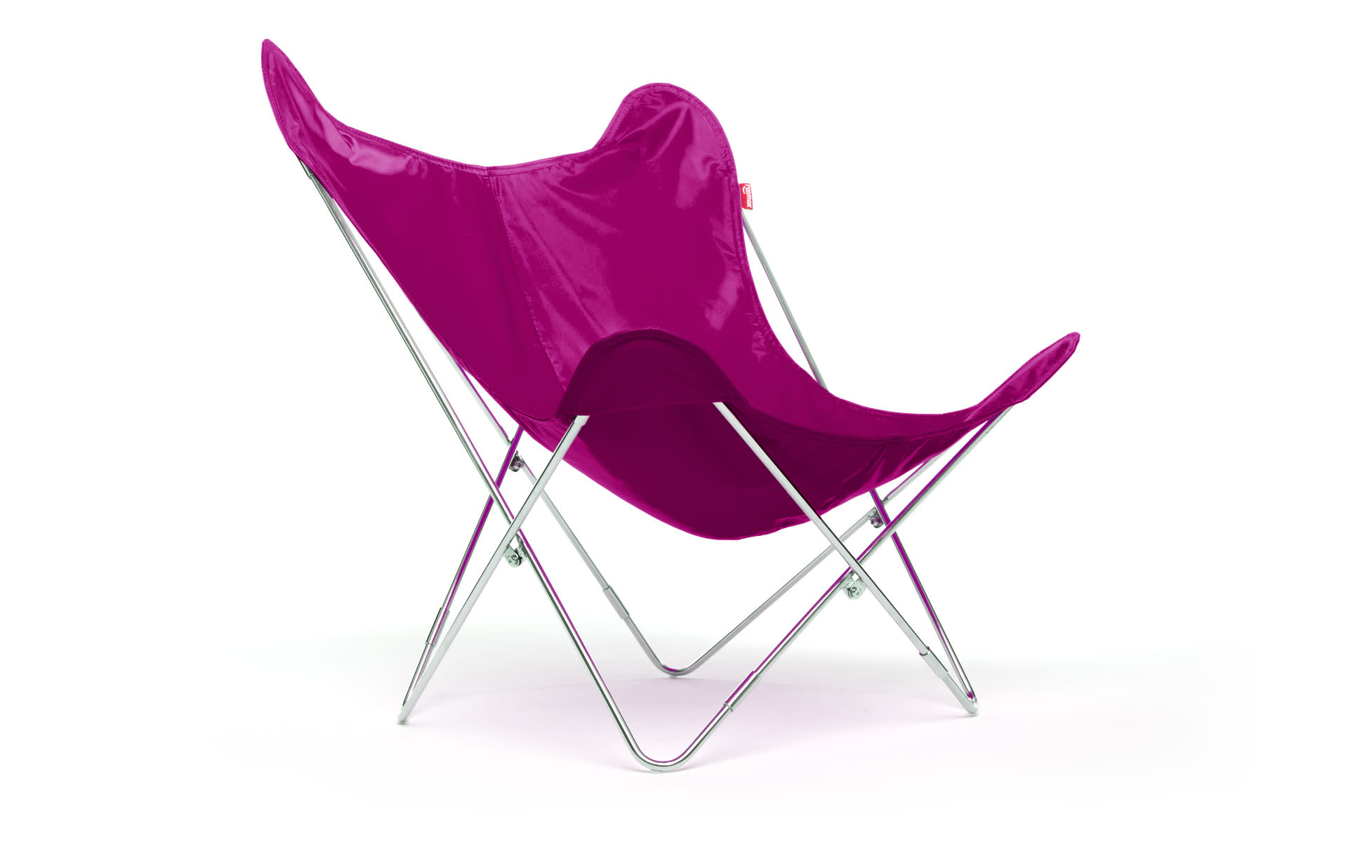 Butterfly Chair - Polyester-COL11 - Pink-Steel