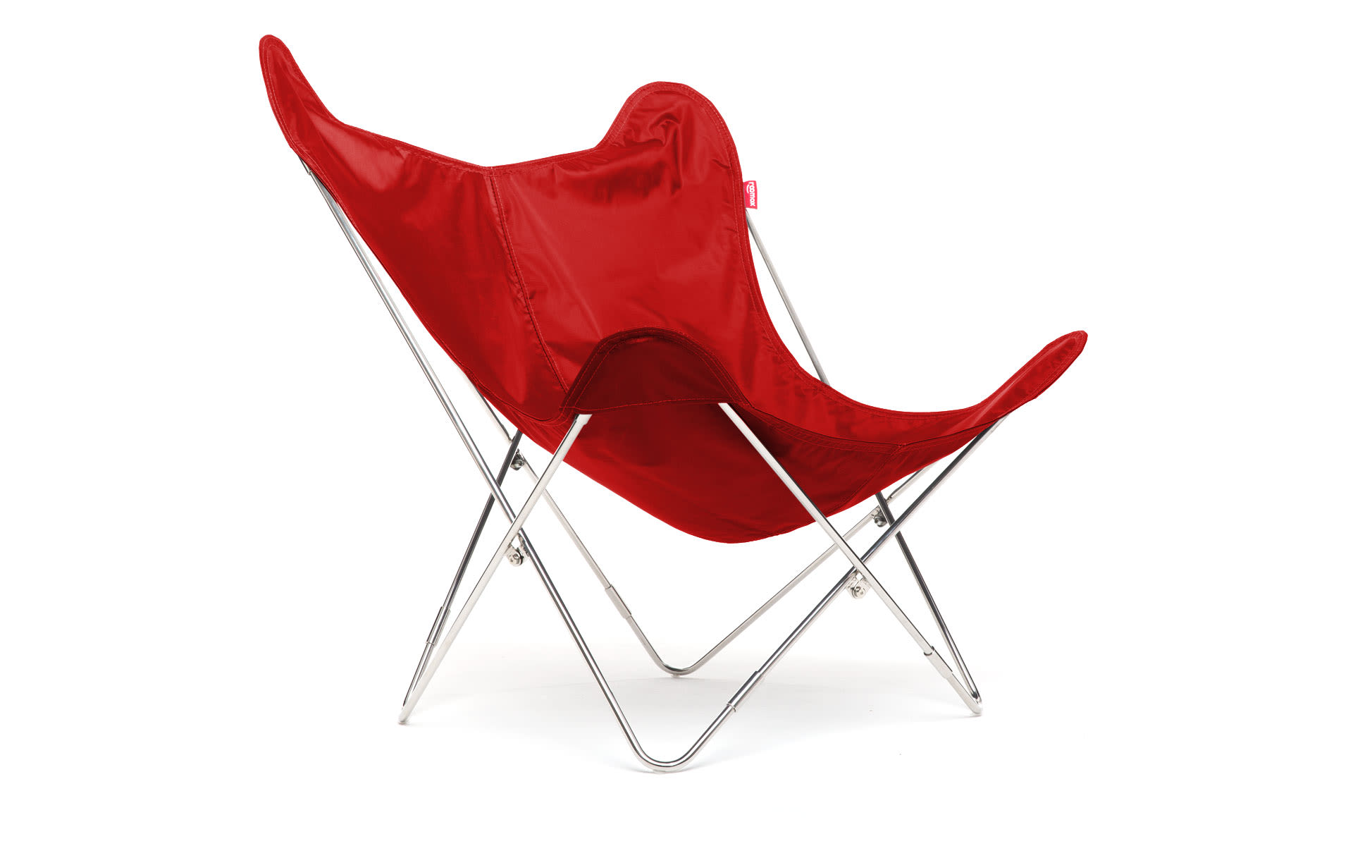 Butterfly Chair - Polyester-COL03 - Red-Steel