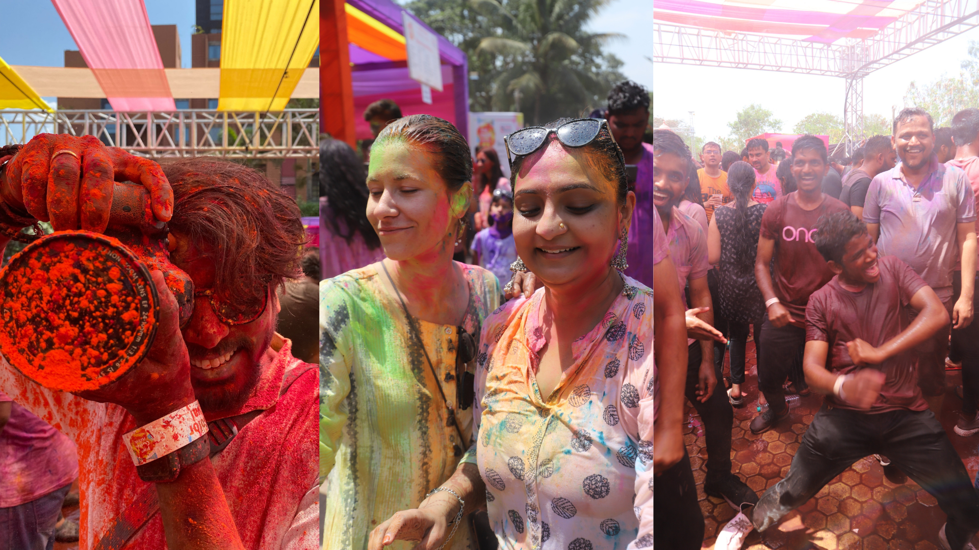 celebrating holi in india