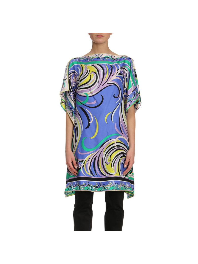 emilio pucci top top women in gnawed blue