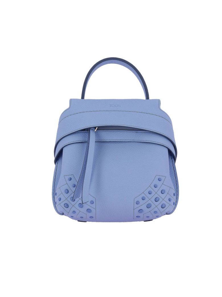 backpack shoulder bag women tods in gnawed blue