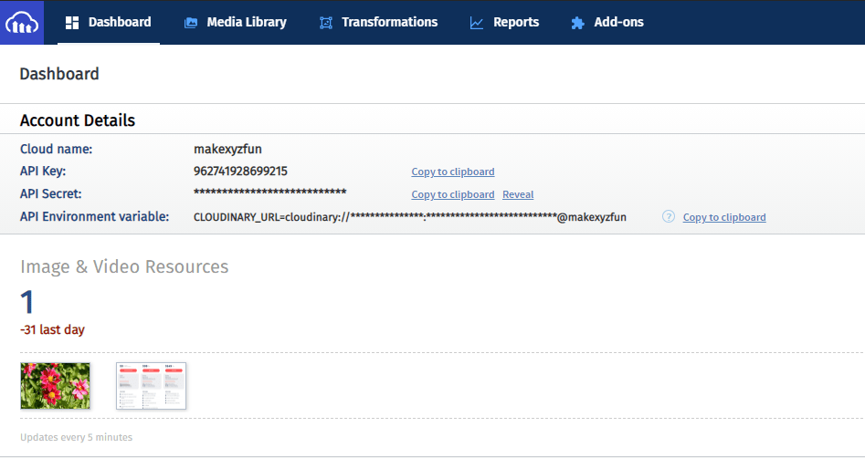 cloudinary-dashboard