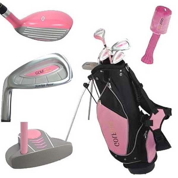 Golf Girl Pink Junior Set inc Bag - Left Hand