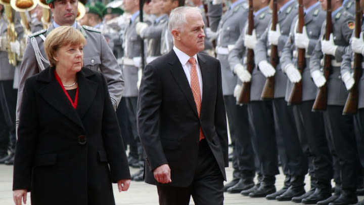 PM Malcolm Turnbull attends another military show of strength.