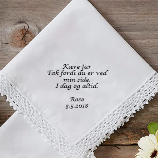 Tekst til lommetørklæder Tekst til lommetørklæder