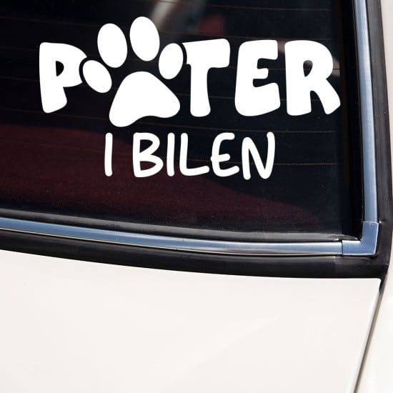 strygestof af høj kvalitet, Hund i bilen klistermærke #3 Hund i bilen klistermærke #3