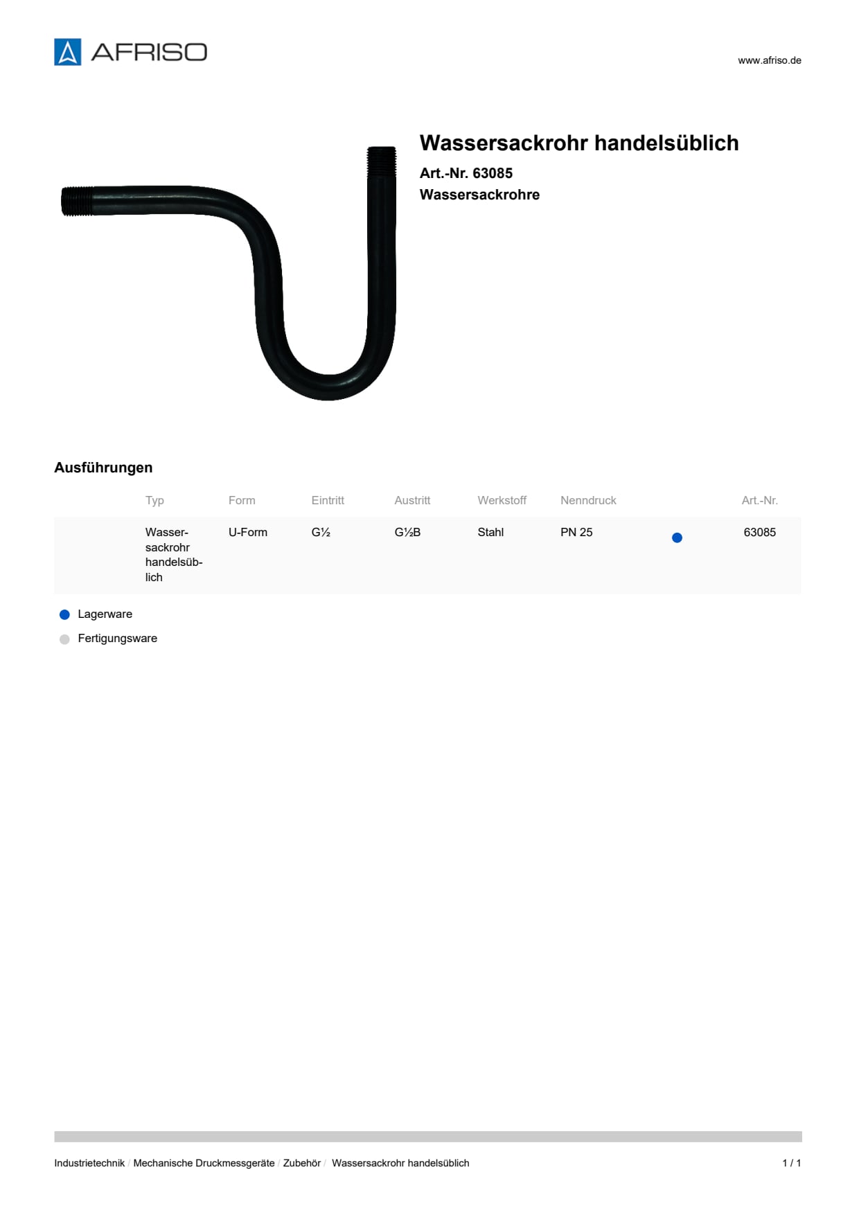 AFRISO_WASSERSACKROHR-HANDELSUEBLICH-WASSERSACKROHRE_63085_DEU_CHE.PDF