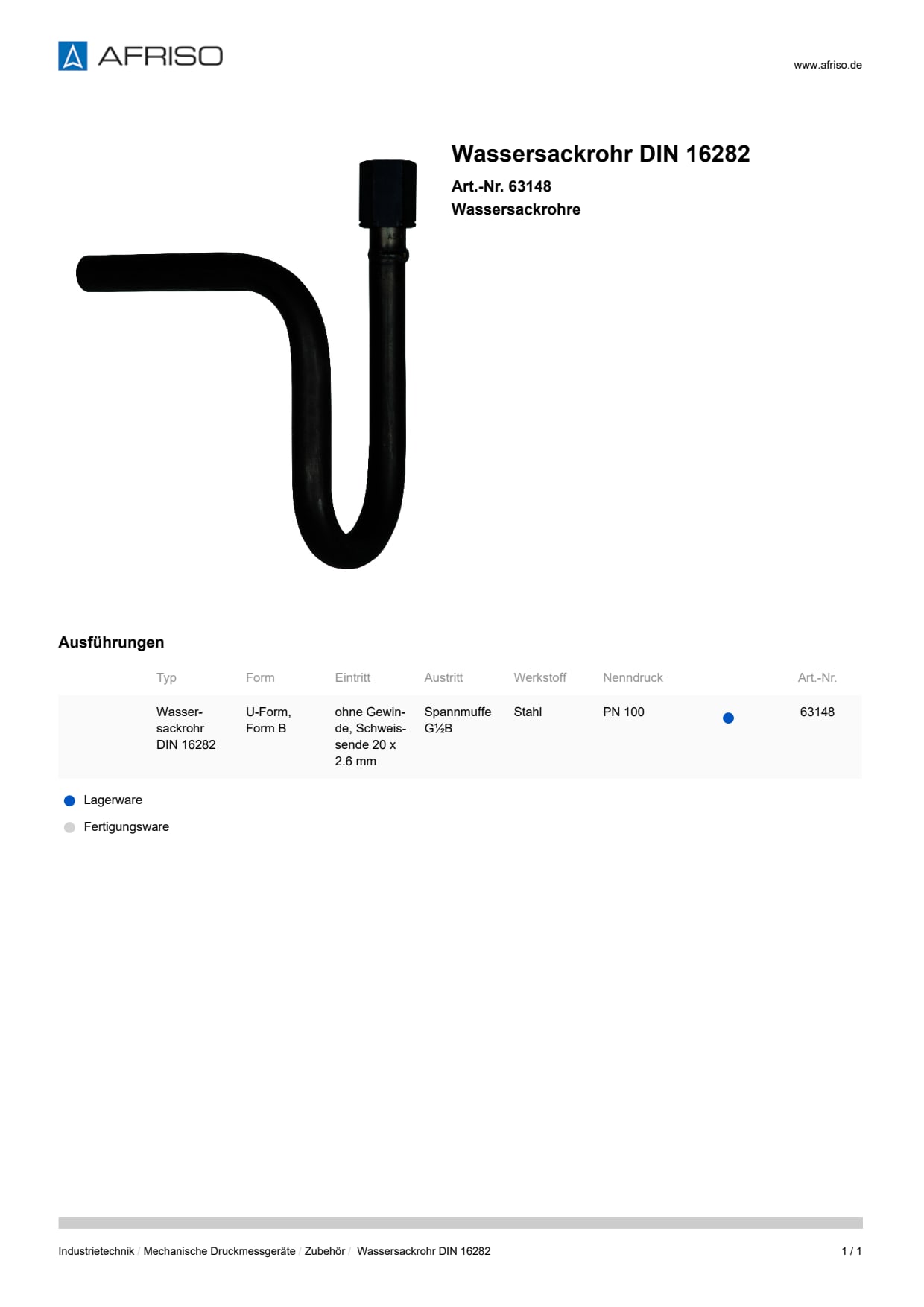 AFRISO_WASSERSACKROHR-DIN-16282-WASSERSACKROHRE_63148_DEU_CHE.PDF