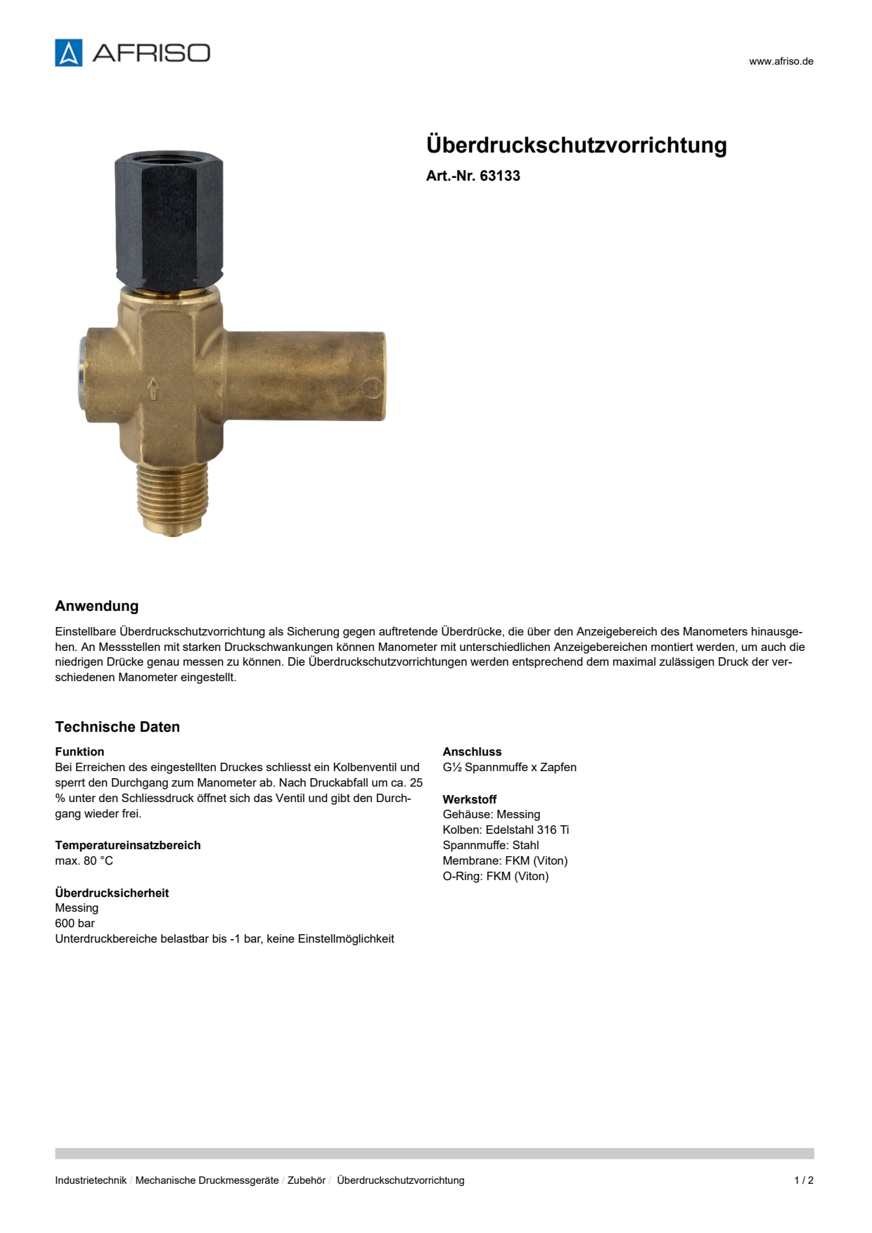 AFRISO_UEBERDRUCKSCHUTZVORRICHTUNG_63133_DEU_CHE.PDF