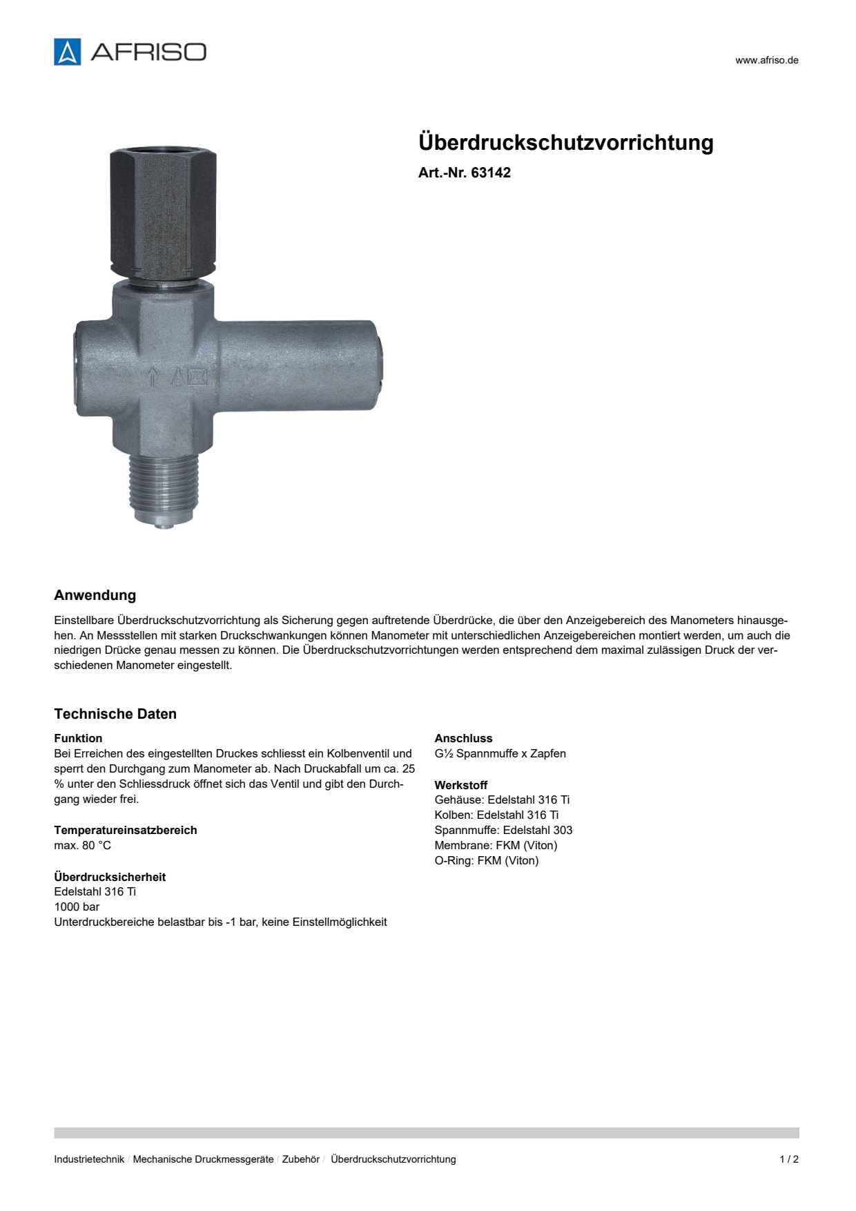 AFRISO_UEBERDRUCKSCHUTZVORRICHTUNG_63142_DEU_CHE.PDF