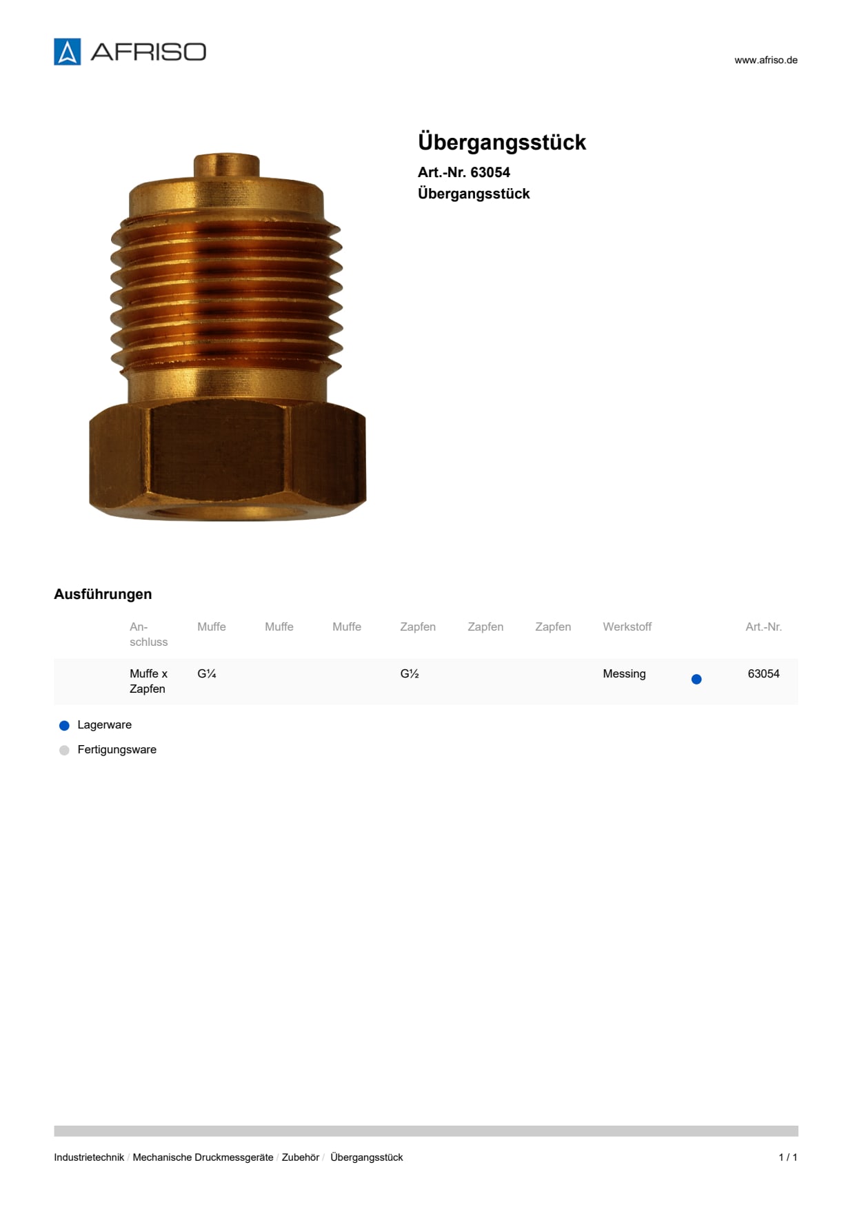 AFRISO_UEBERGANGSSTUECK-UEBERGANGSSTUECK_63054_DEU_CHE.PDF