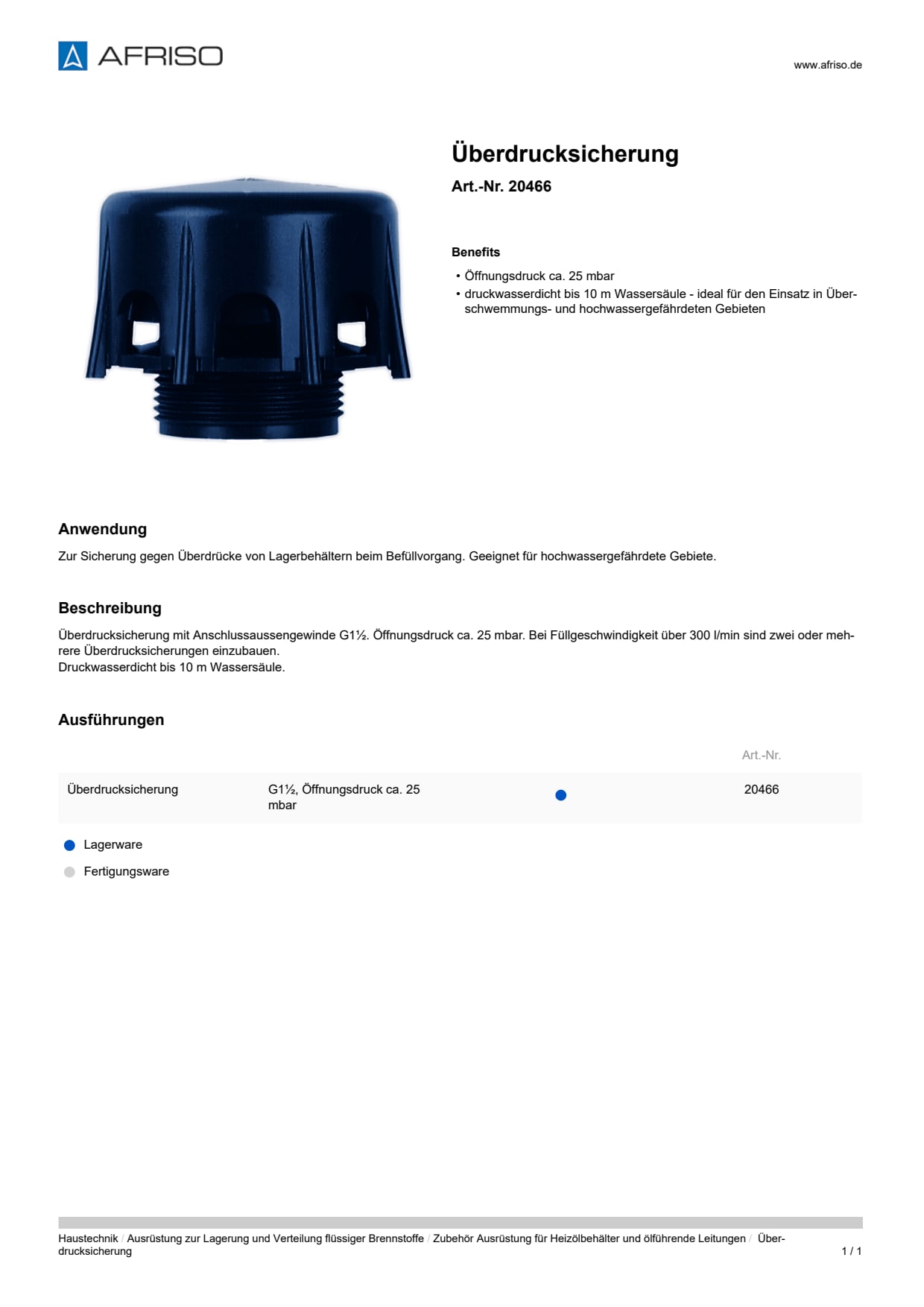 AFRISO_UEBERDRUCKSICHERUNG_20466_DEU_CHE.PDF