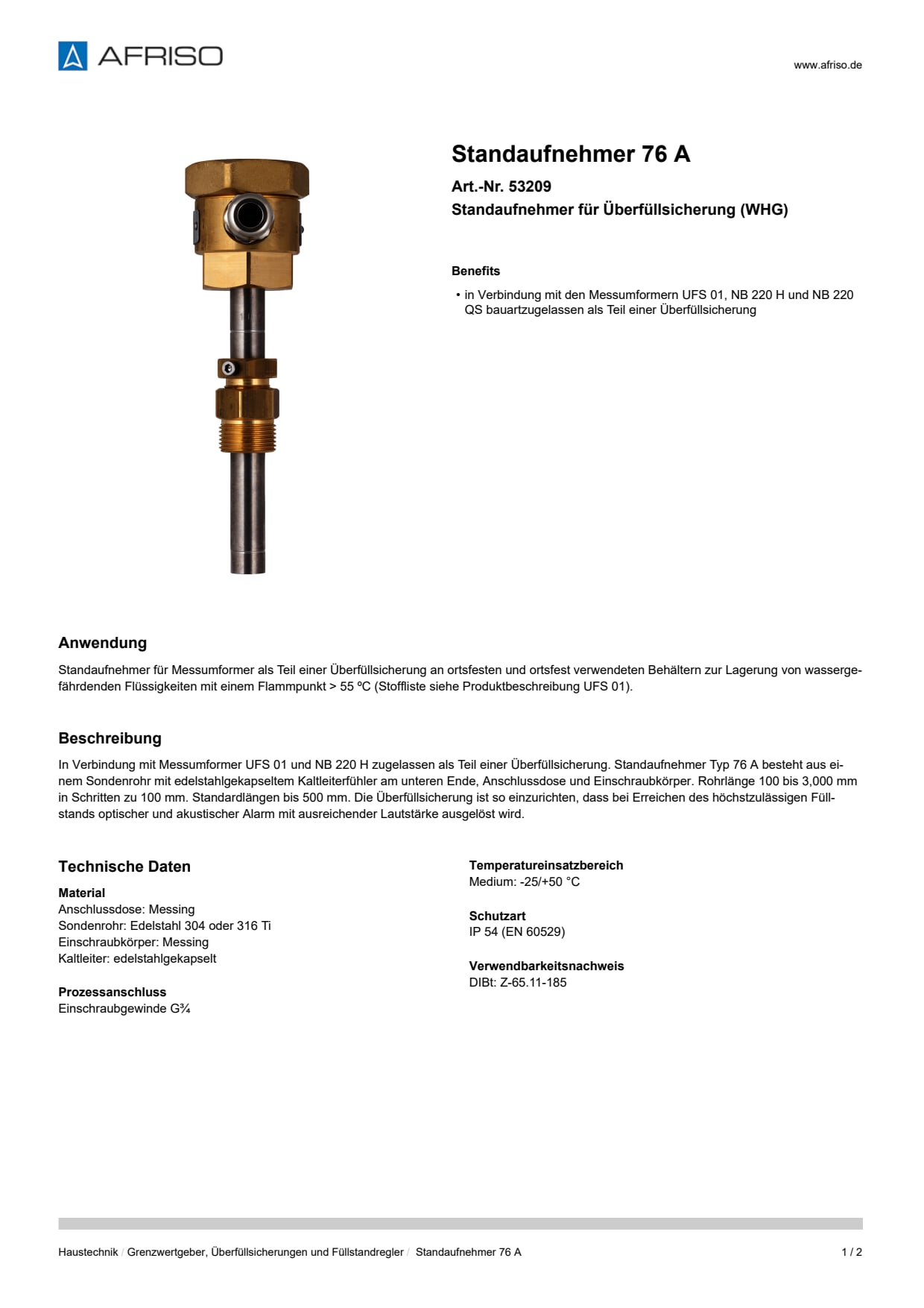 AFRISO_STANDAUFNEHMER-76-A-STANDAUFNEHMER-FUER-UEBERFUELLSICHERUNG--WHG-_53209_DEU_CHE.PDF
