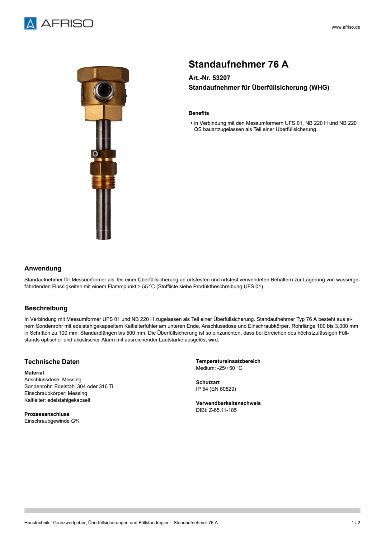 AFRISO_STANDAUFNEHMER-76-A-STANDAUFNEHMER-FUER-UEBERFUELLSICHERUNG--WHG-_53207_DEU_CHE.PDF