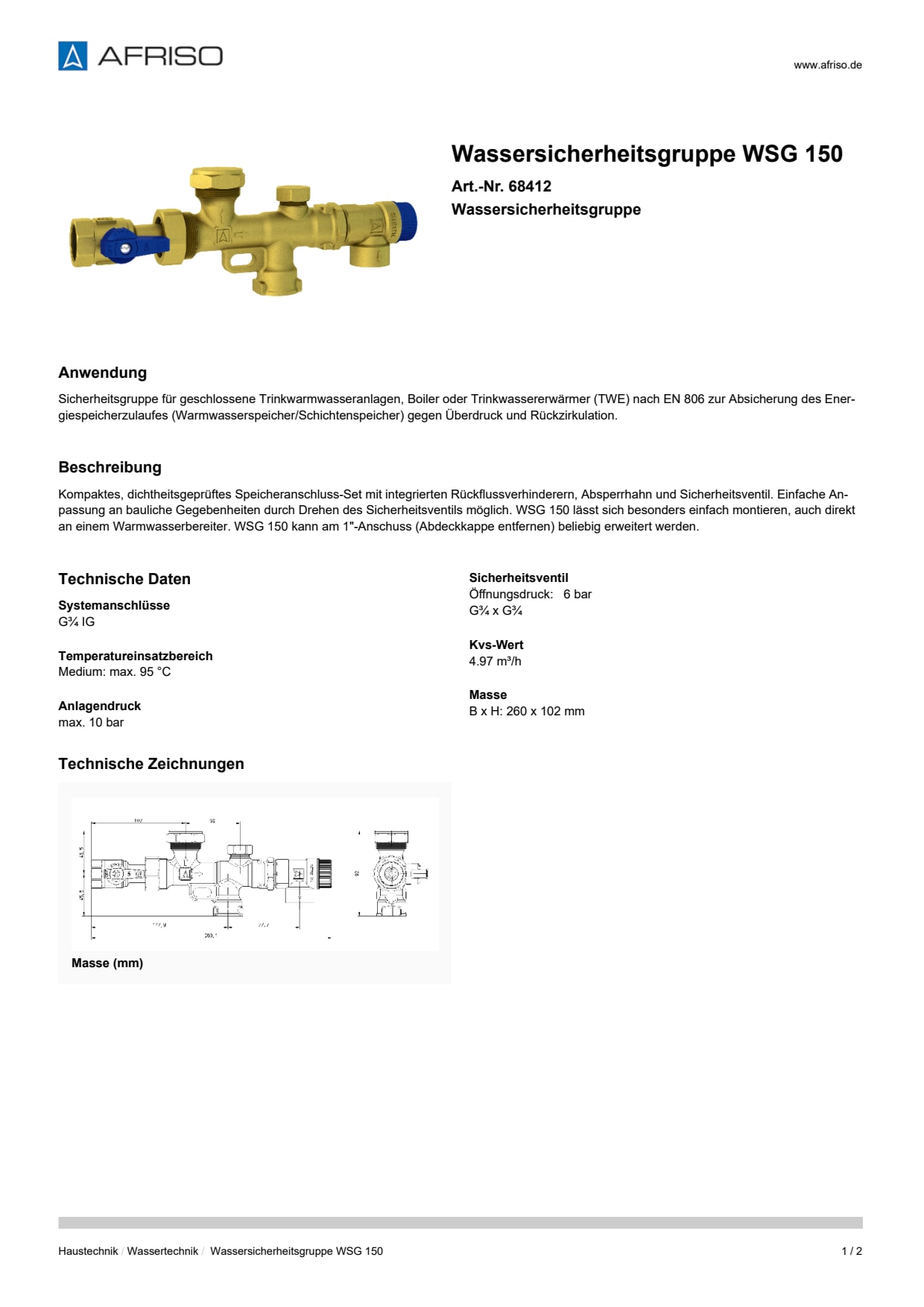 AFRISO_WASSERSICHERHEITSGRUPPE-WSG-150-WASSERSICHERHEITSGRUPPE_68412_DEU_CHE.PDF