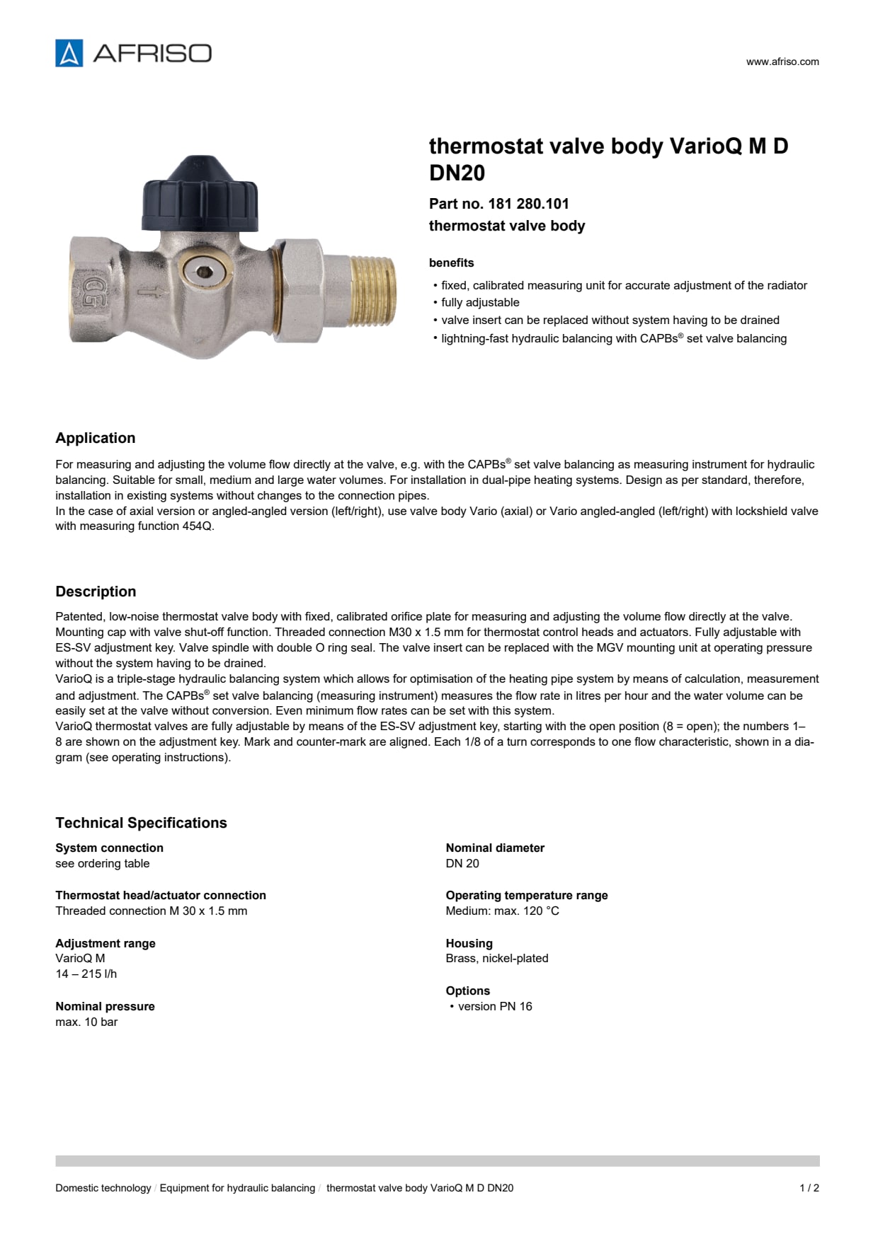 AFRISO_DATA-SHEET_THERMOSTAT-VALVE-BODY_VARIOQ-M_D-DN20_181-280-101_ENG_GBR.PDF