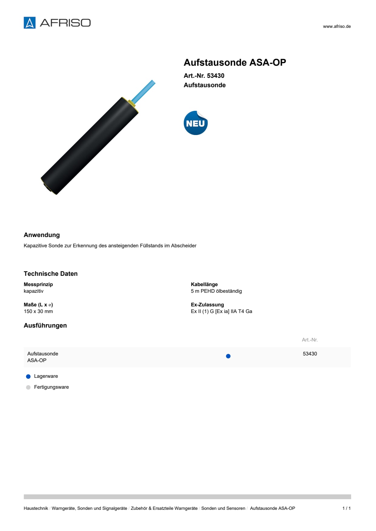 AFRISO_DATENBLATT_AUFSTAUSONDE_ASA-OP_53430_DEU_DEU.PDF