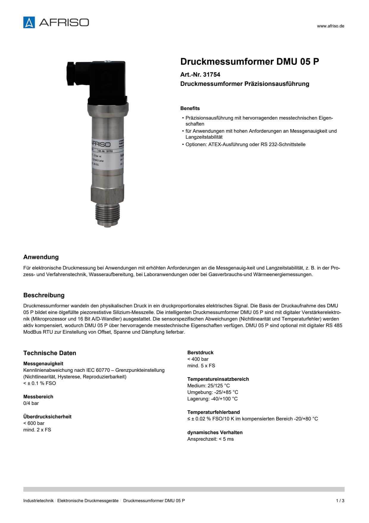 AFRISO_DATENBLATT_DRUCKMESSUMFORMER_DMU-05-P_31754_DEU_CHE.PDF