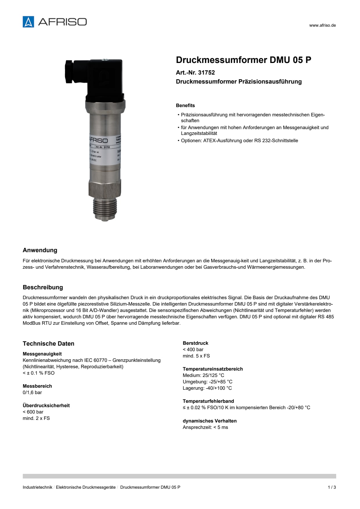 AFRISO_DATENBLATT_DRUCKMESSUMFORMER_DMU-05-P_31752_DEU_CHE.PDF