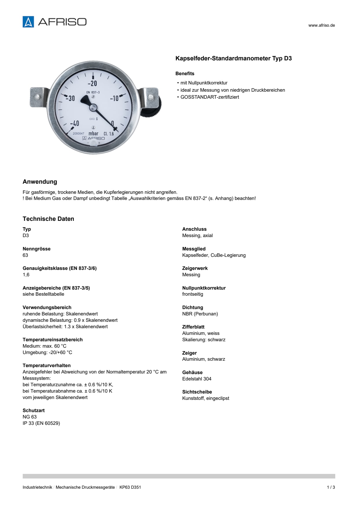 AFRISO_DATENBLATT_KAPSELFEDER-STANDARDMANOMETER-TYP-D3_KP63-D351_P15250_DEU_CHE.PDF