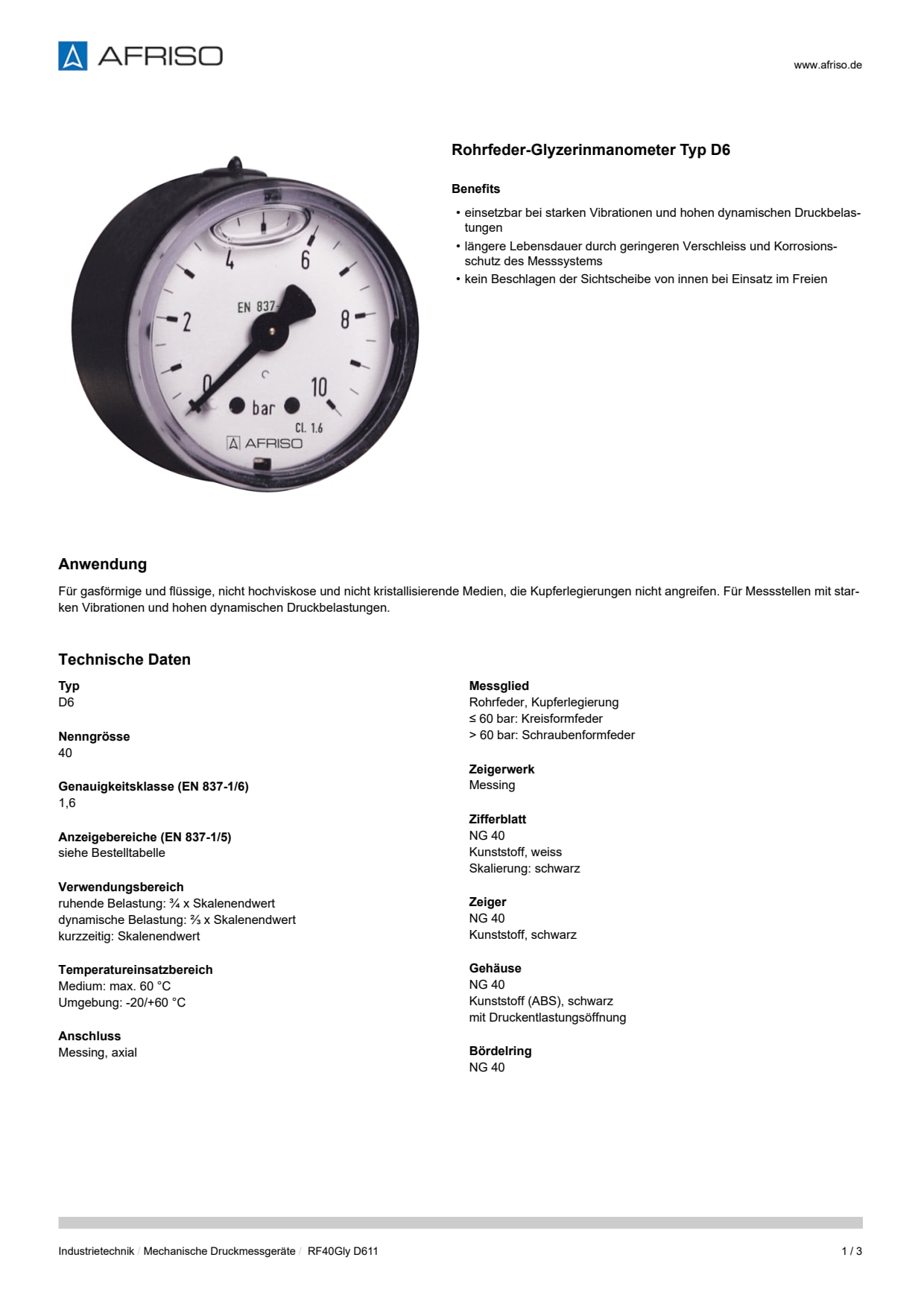 AFRISO_DATENBLATT_ROHRFEDER-GLYZERINMANOMETER-TYP-D6_RF40GLY-D611_P22824_DEU_CHE.PDF