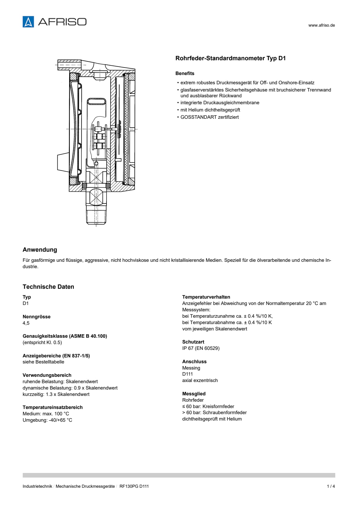 AFRISO_DATENBLATT_ROHRFEDER-STANDARDMANOMETER-TYP-D1_RF130PG-D111_P22425_DEU_CHE.PDF