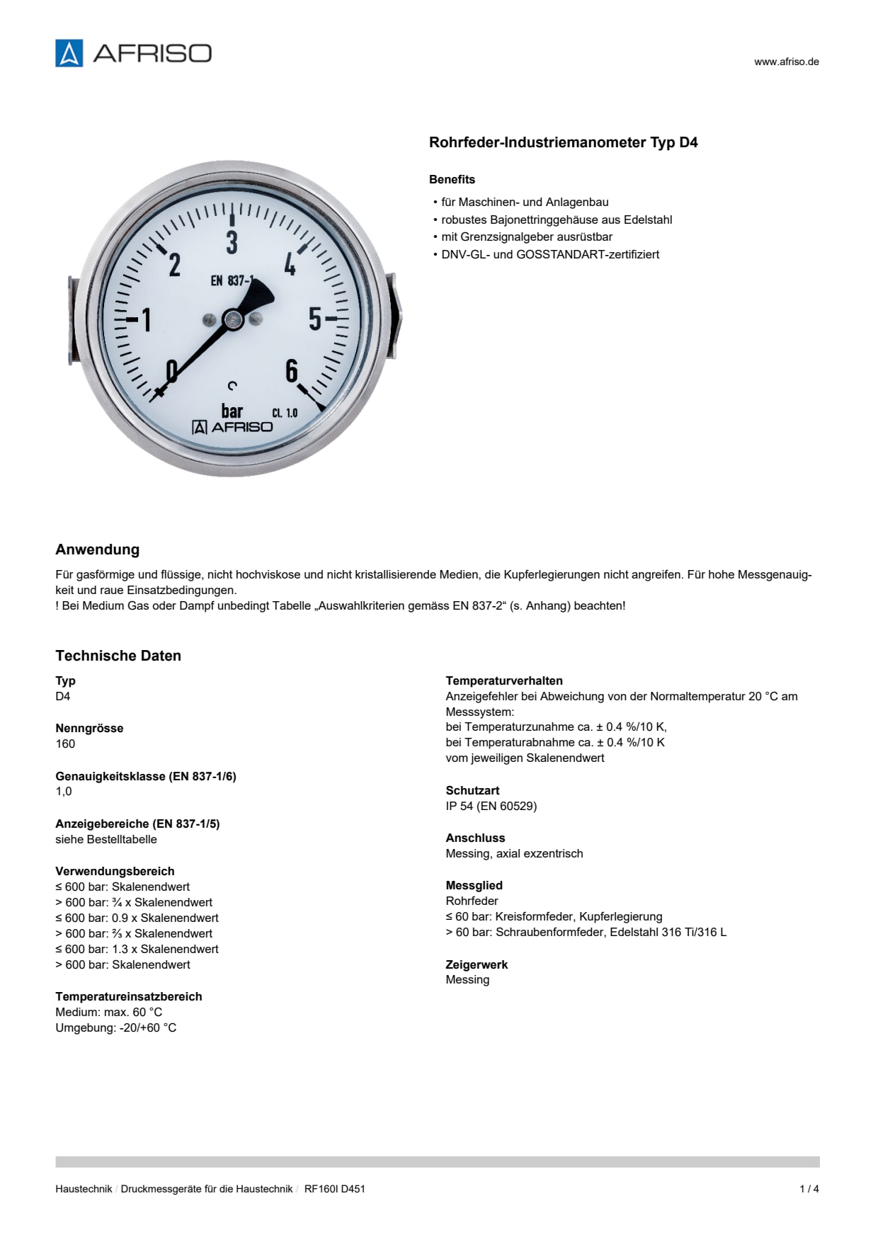 AFRISO_DATENBLATT_ROHRFEDER-INDUSTRIEMANOMETER-TYP-D4_RF160I-D451_P22350_DEU_CHE.PDF
