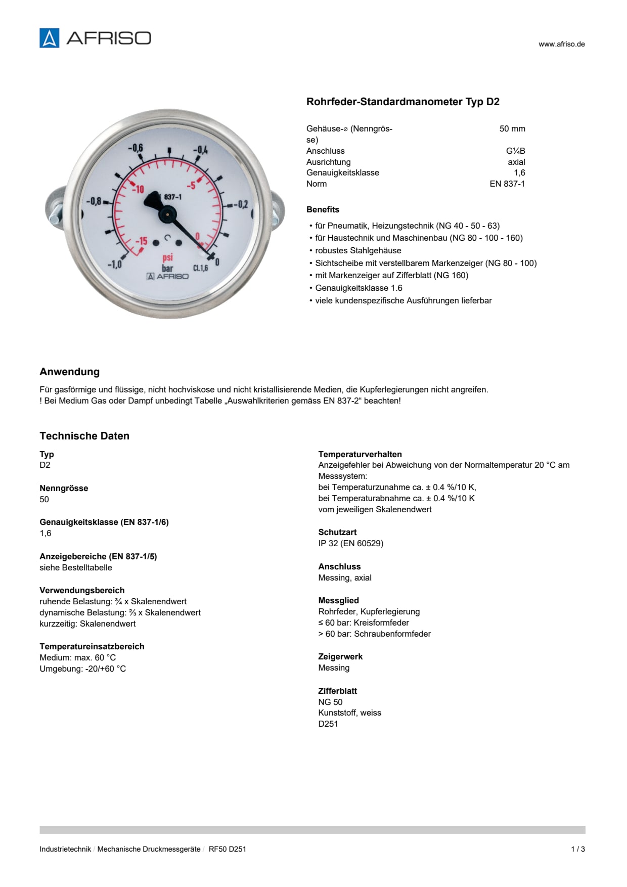 AFRISO_DATENBLATT_ROHRFEDER-STANDARDMANOMETER-TYP-D2_RF50-D251_P21231_DEU_CHE.PDF