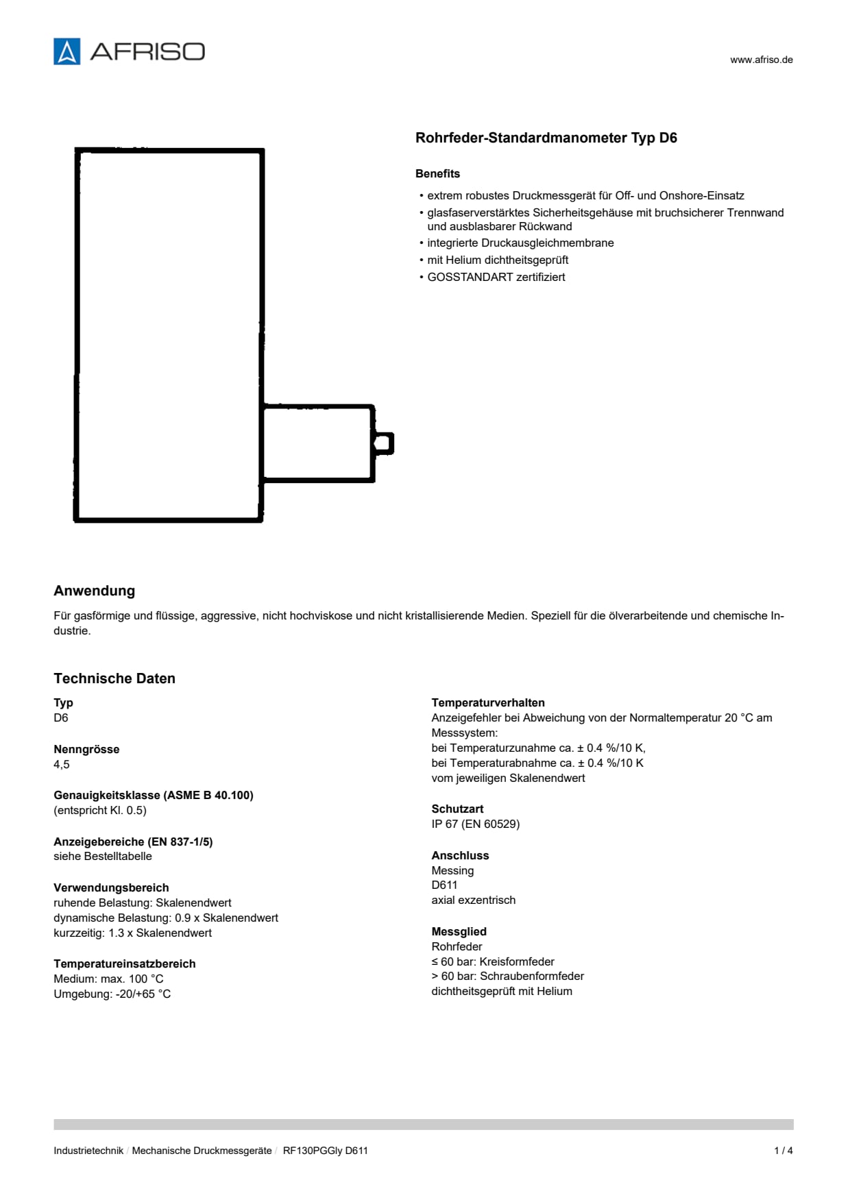 AFRISO_DATENBLATT_ROHRFEDER-STANDARDMANOMETER-TYP-D6_RF130PGGLY-D611_P24043_DEU_CHE.PDF