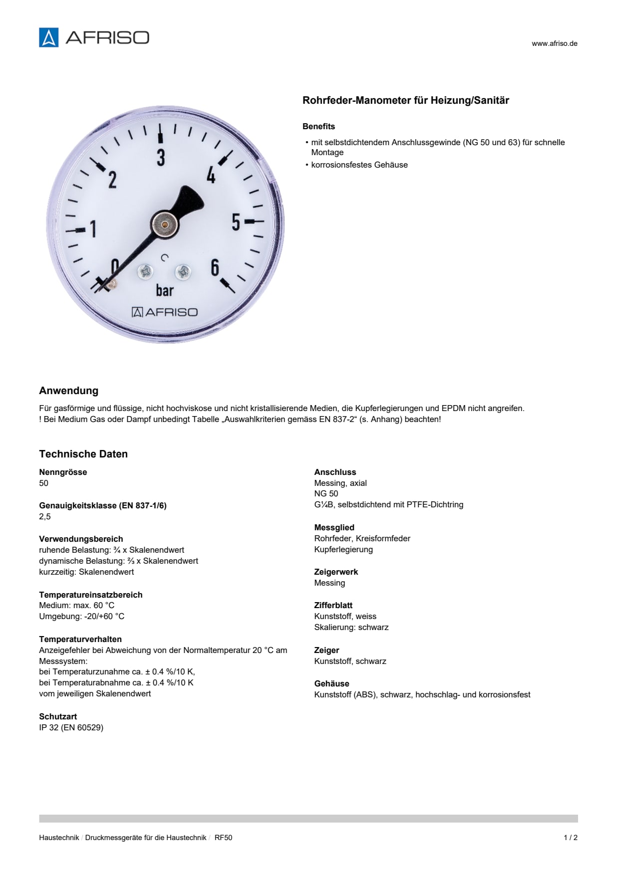 AFRISO_DATENBLATT_ROHRFEDER-MANOMETER-FUER-HEIZUNG-SANITAER_RF50_P25318_DEU_CHE.PDF